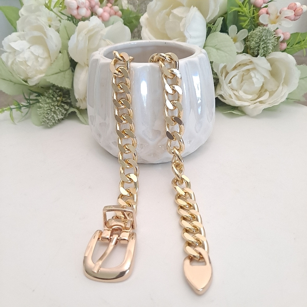 💖 2/$30 Womens Gold Chain Choker collar statement necklace Chunky punk NEW - Picture 11 of 13